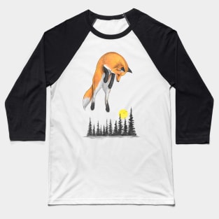 Fox on the hunt Baseball T-Shirt